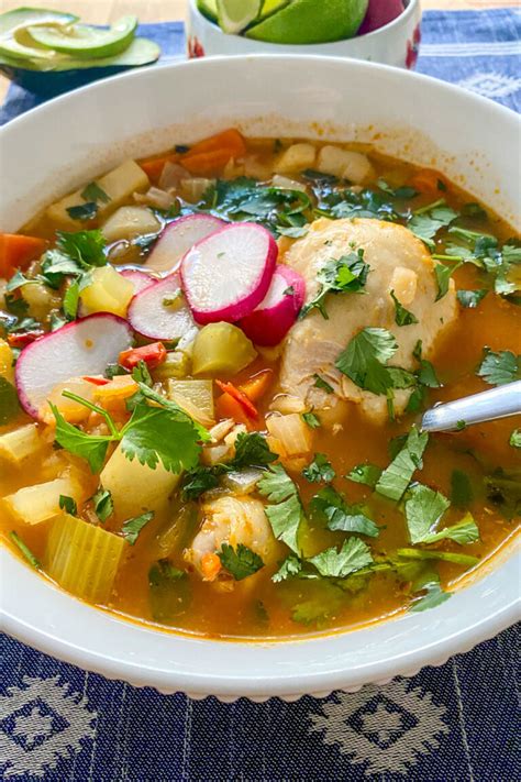 Caldo de Pollo (Mexican Chicken Soup) .